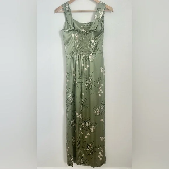 reformation earl silk dress in bonita | 100% silk maxi dress | size 10 - Picture 5 of 8